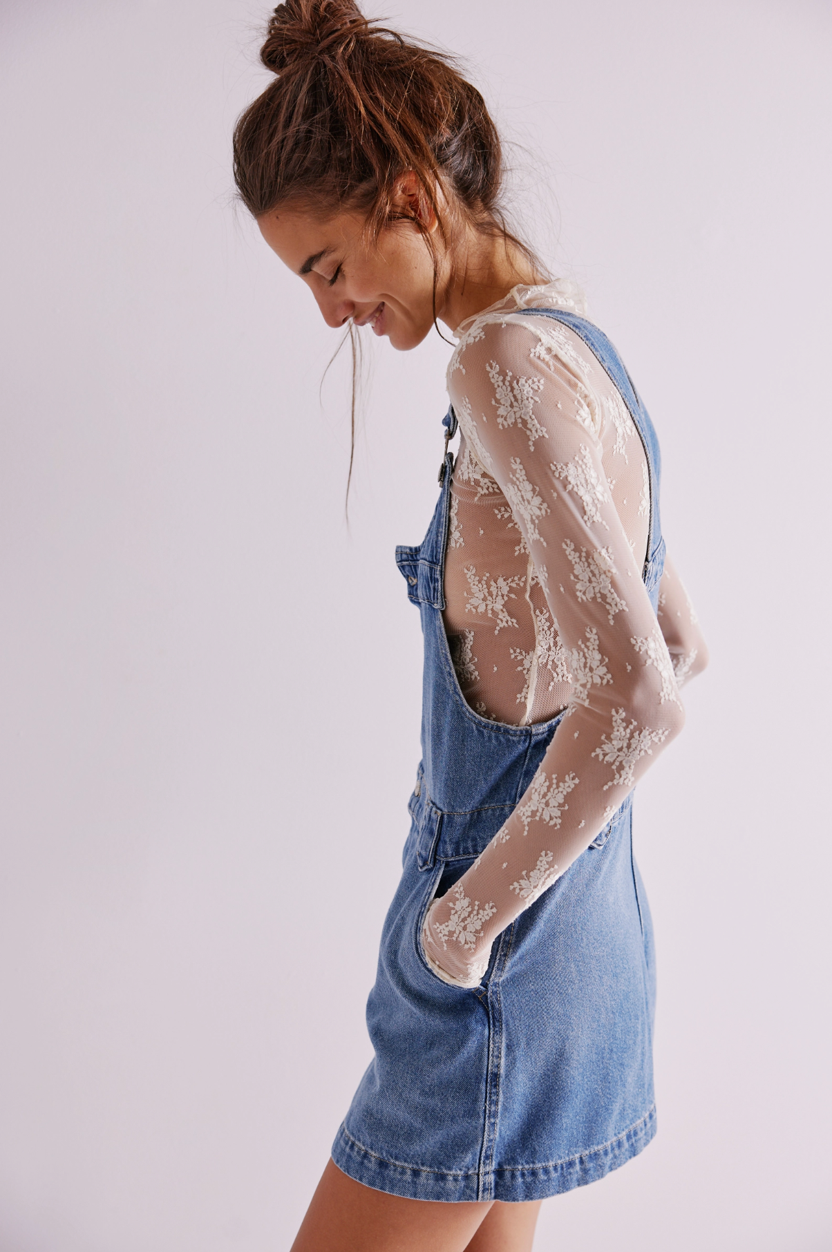 Edie Denim Skirtall - Nimbus