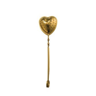 Heart Loose Leaf Tea Strainer - Gold