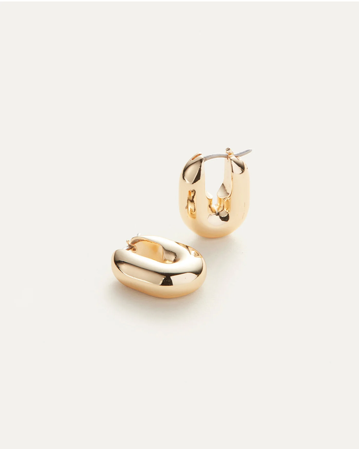 Puffy U-link Earrings - Gold