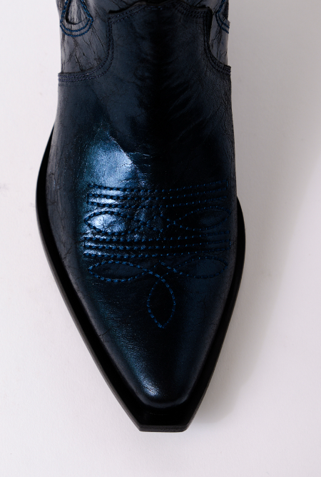 Way Out West Boot - Metallic Navy