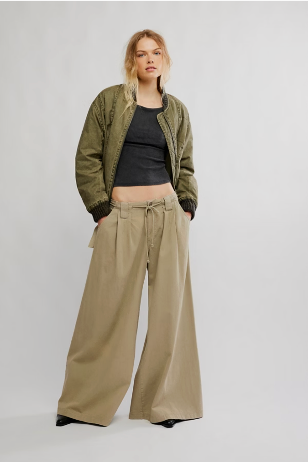 Julien Wide Leg Chino - Chinchilla
