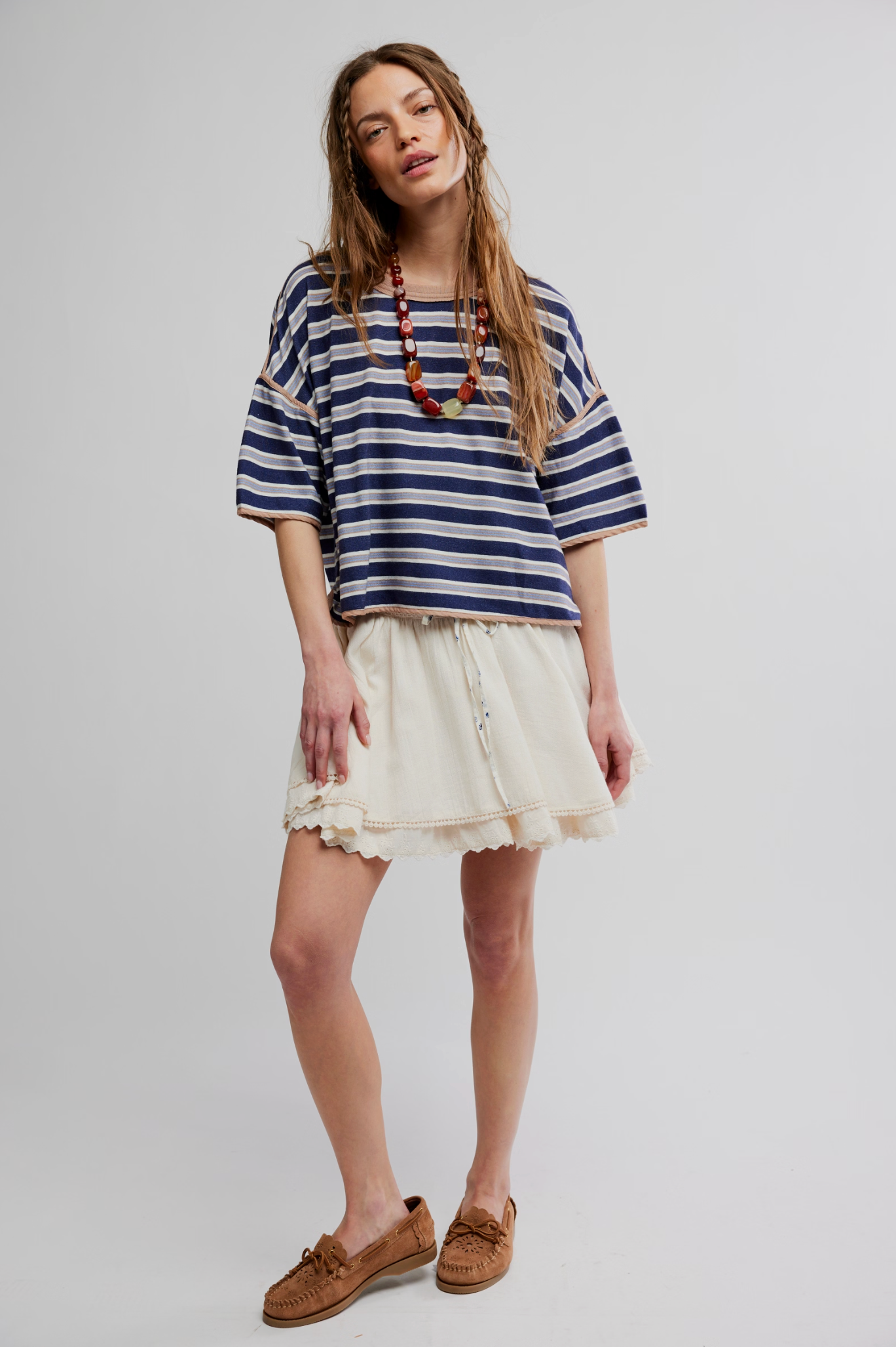 Lady Tulip Mini Skirt - Tea