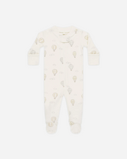 Zip Long Sleeve Sleeper Footie - Hot Air Balloons