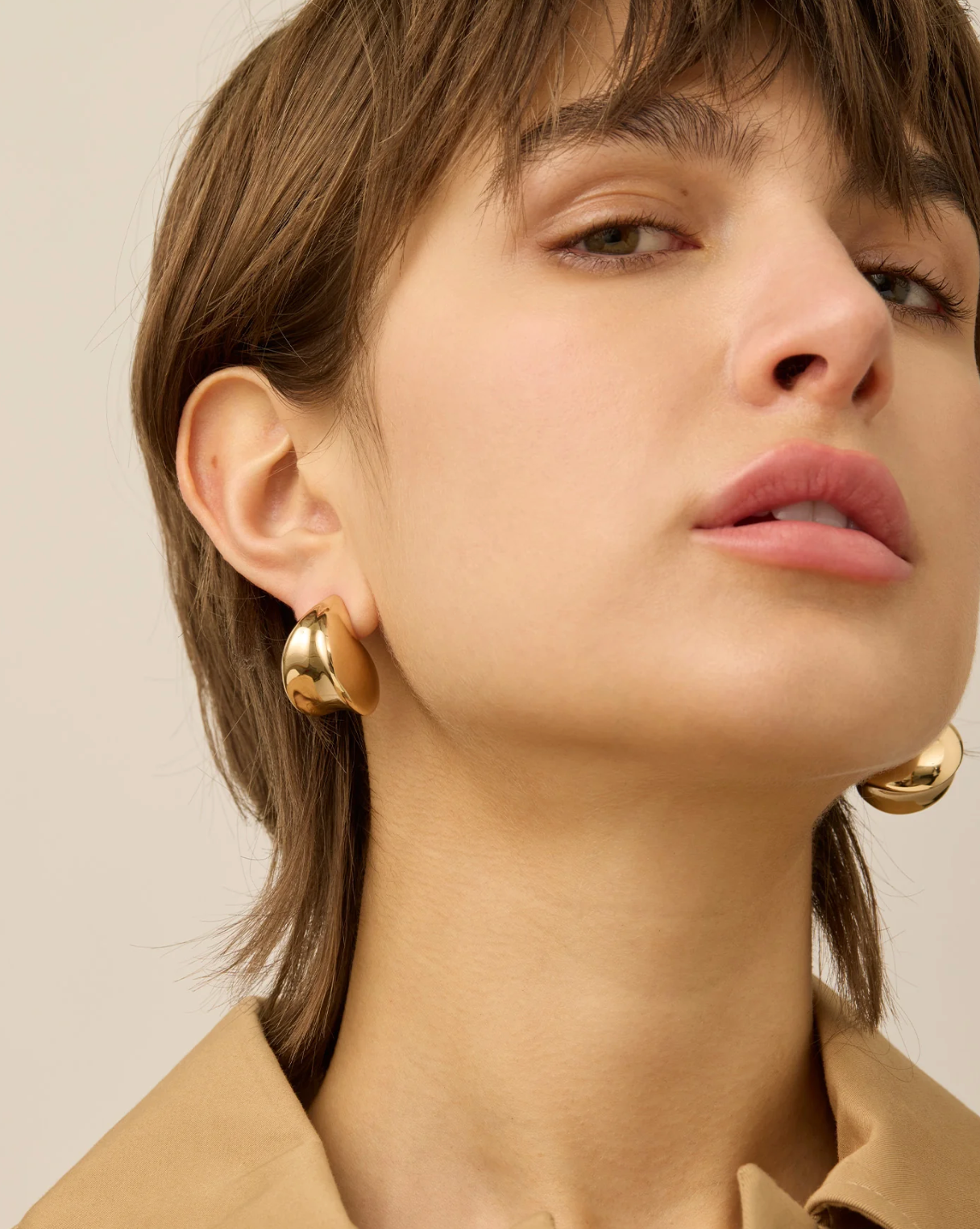 Nouveaux Puff Earrings - Gold