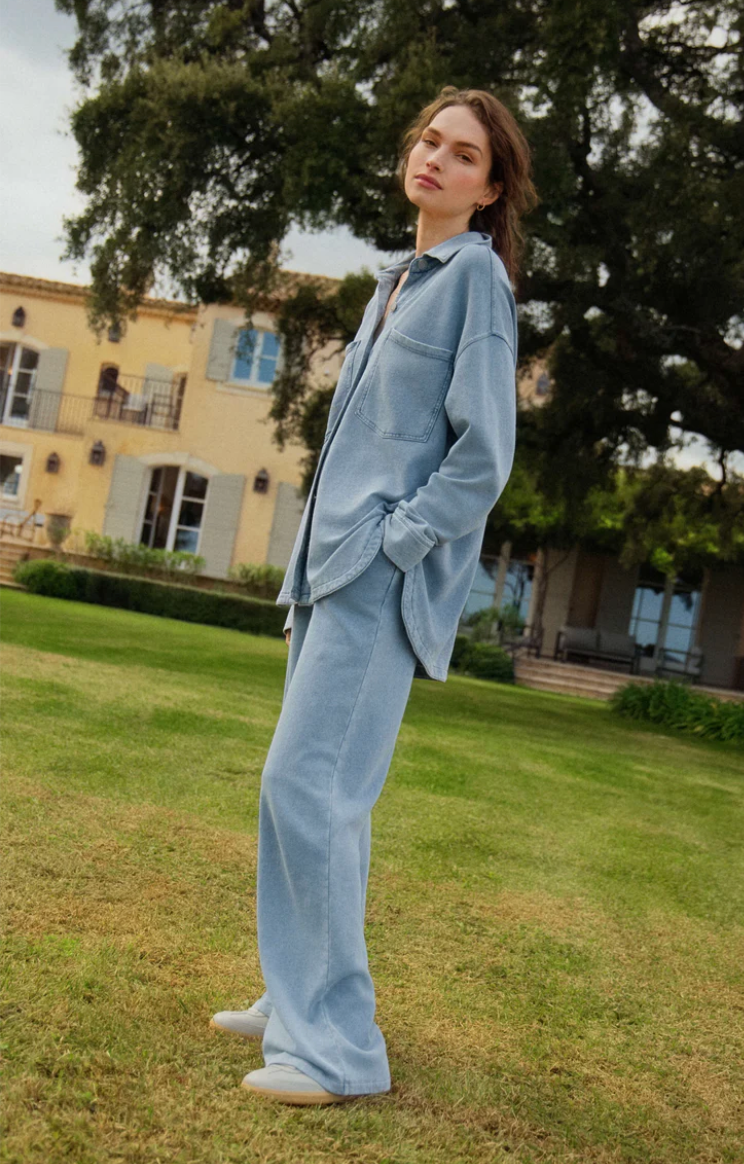 Hunter Denim Knit Pant - Ocean Air Indigo