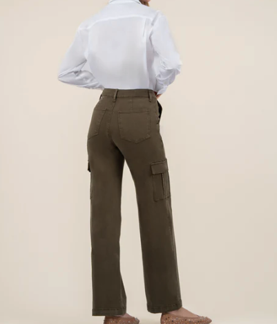 Miller High Rise Wide Leg Cargo - Olive
