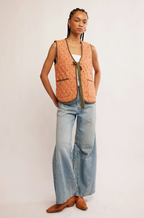 Claudine Vest - Candied Melon