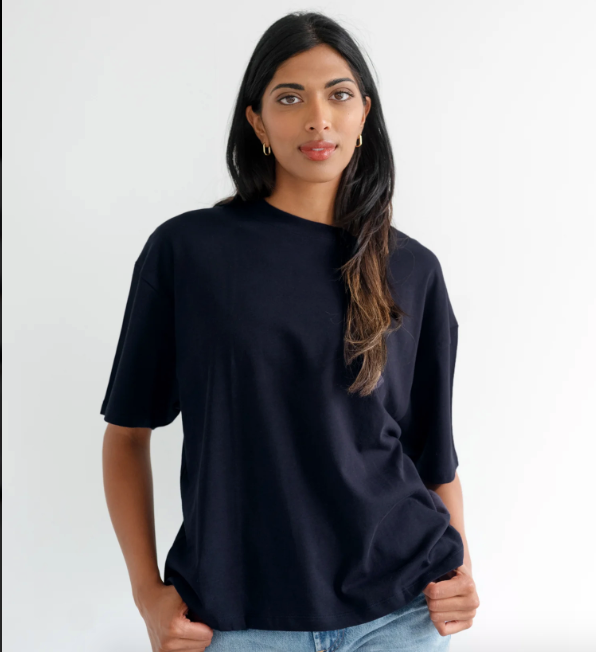 Boxy Tee - Navy