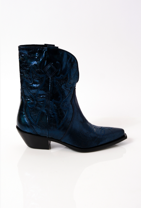 Way Out West Boot - Metallic Navy