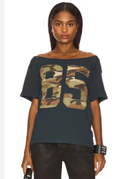 85 Camo Applique Off The Shoulder