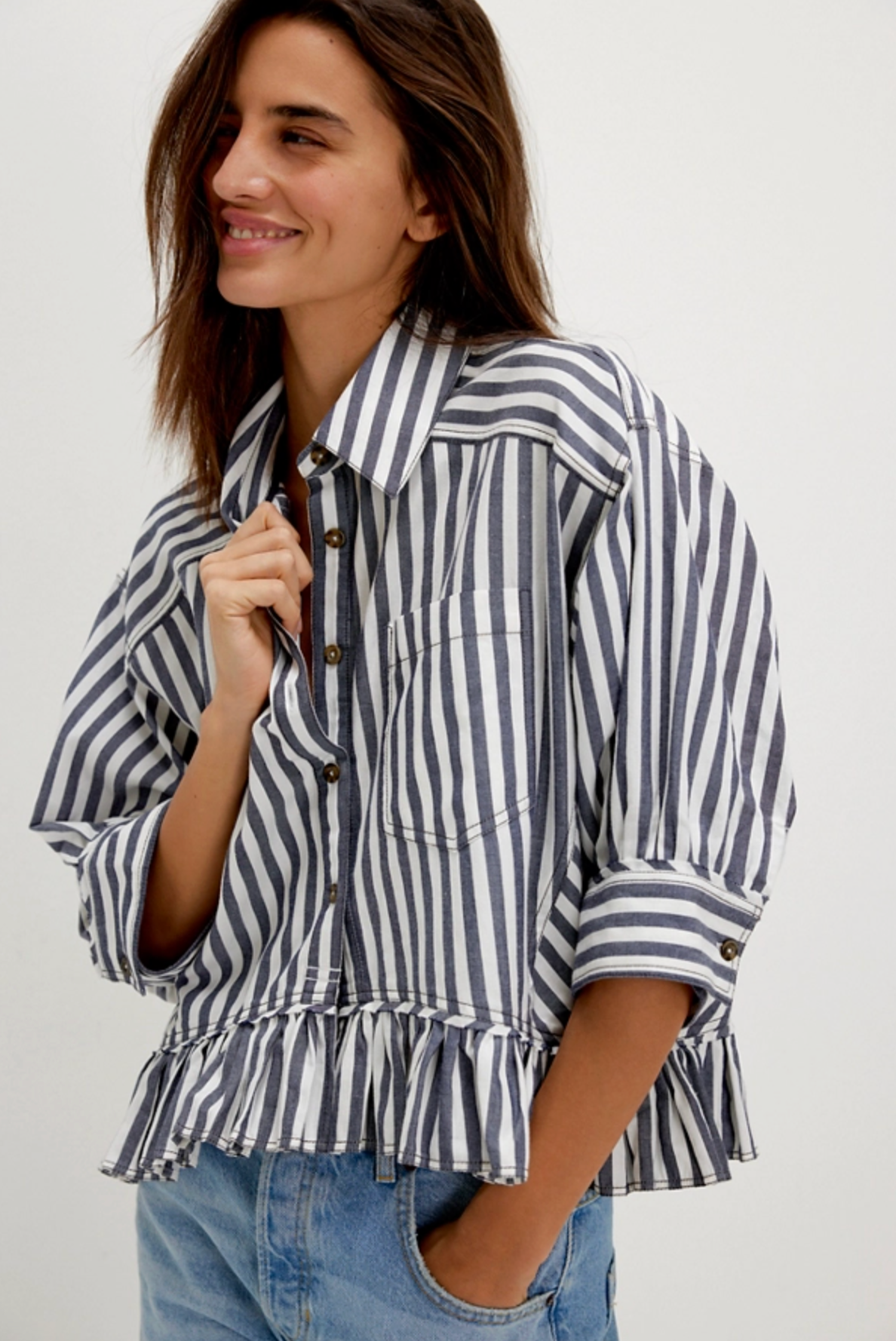 Bailey Stripe Shirt - Nautical Navy