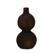 PAULOWNIA WOOD VASE BLACK