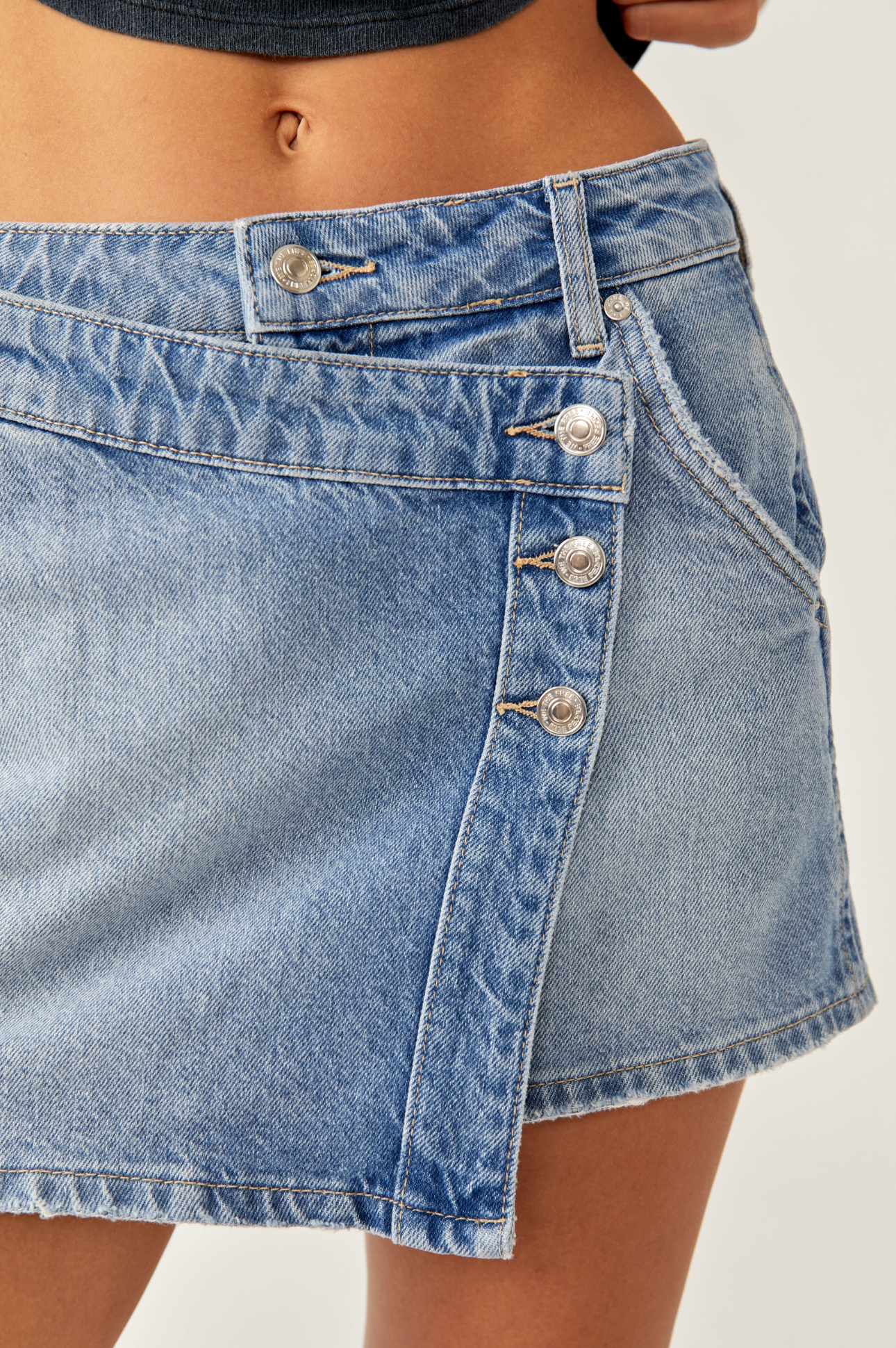 Wynne Denim Skirt - Light Indigo