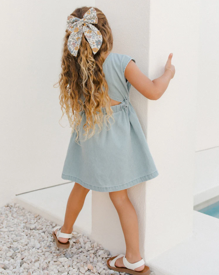 Denim Mini Dress - Ocean
