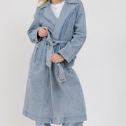 Caitlin Denim Trench - Light Blue