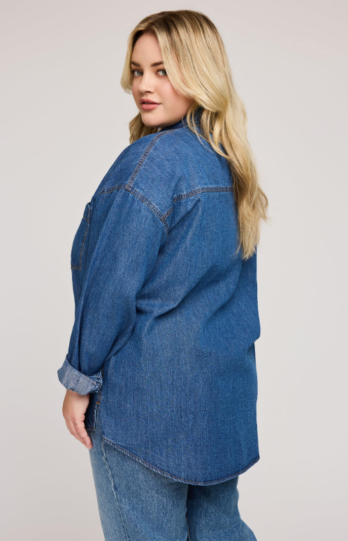 Whitney Denim Top - Medium Wash