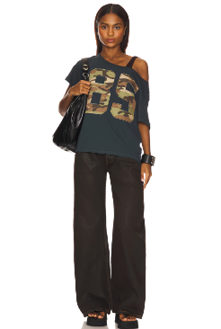 85 Camo Applique Off The Shoulder