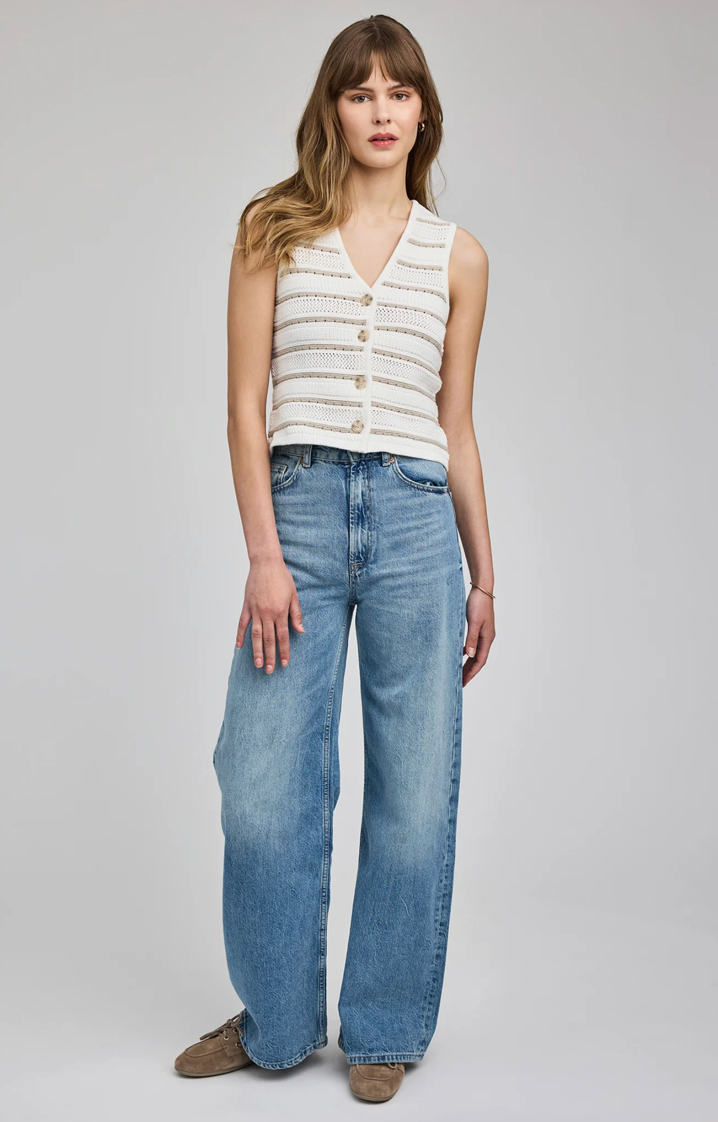 Mariana Vest - Beachwood Stripe