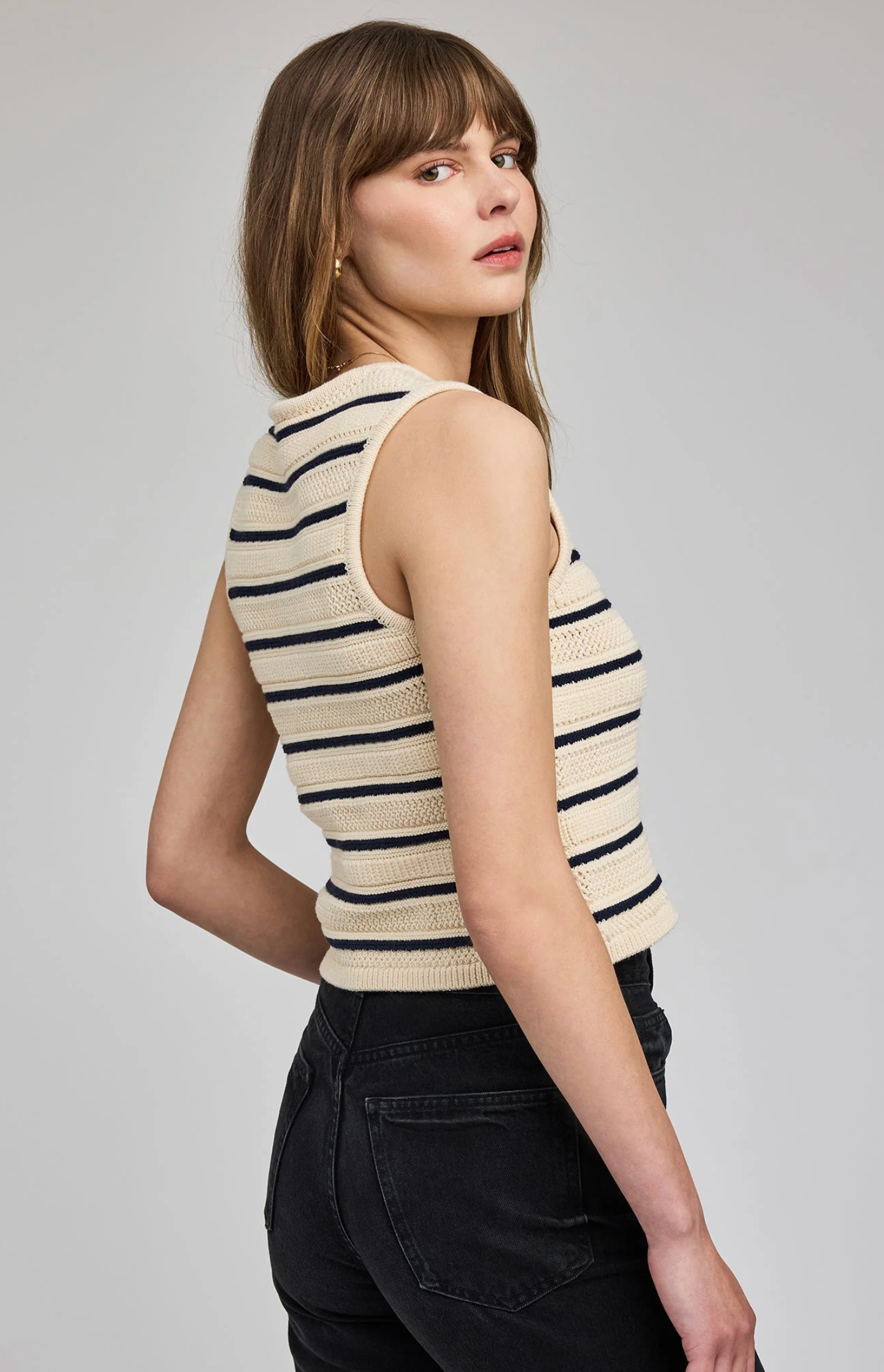 Mariana Vest - Navy Stripe