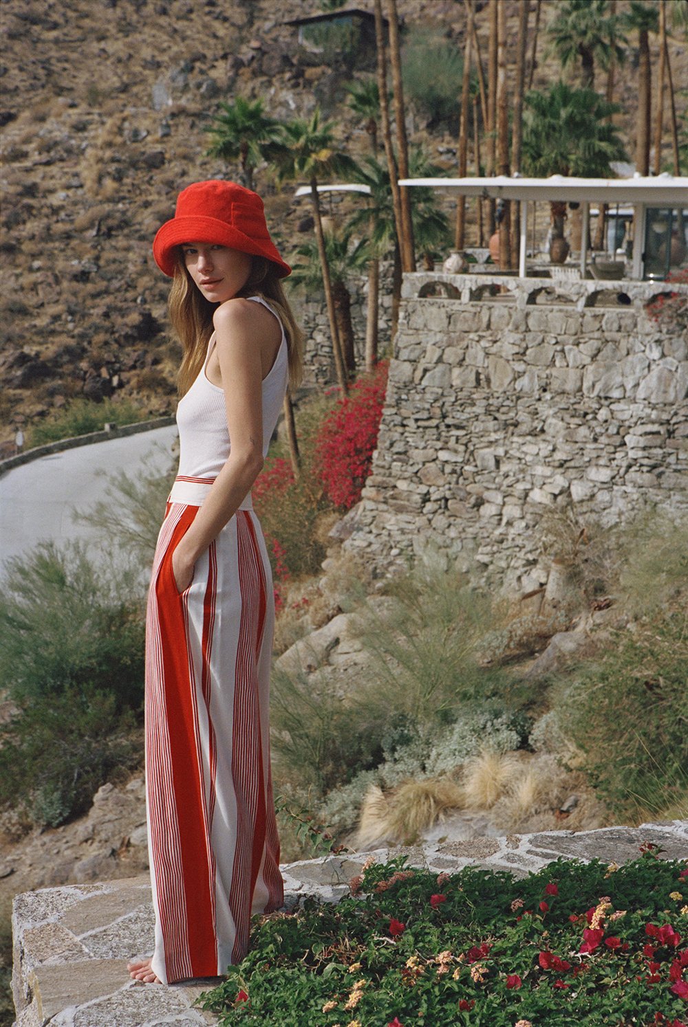 Wave Bucket Hat - Cherry