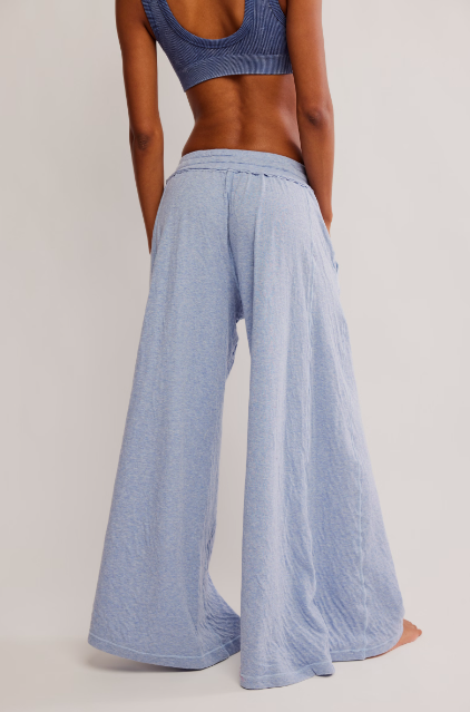 Wait A Minute WideLeg- Soft Chambray