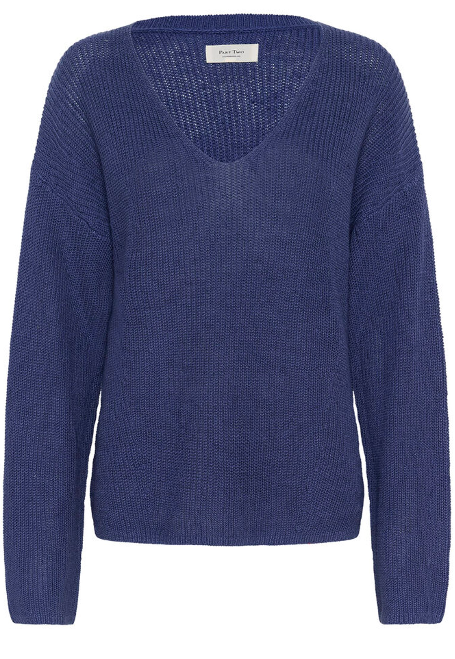 Etronas - V-Neck Sweater Blue Indigo