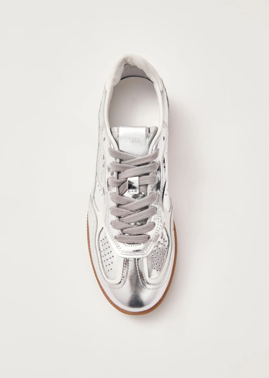 Tb.490 Rife Shimmer Silver Leather Sneakers - Alohas