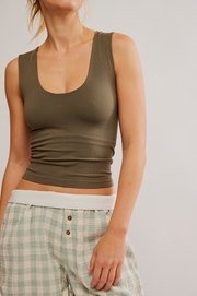 Clean Lines Muscle Cami - Tarmac