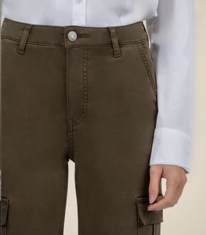 Miller High Rise Wide Leg Cargo - Olive