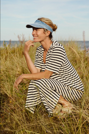 Ruma Terry Dress - Black & Eggnog