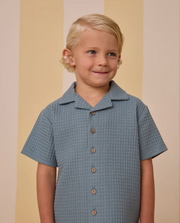 Lapel Collared Shirt - Ocean