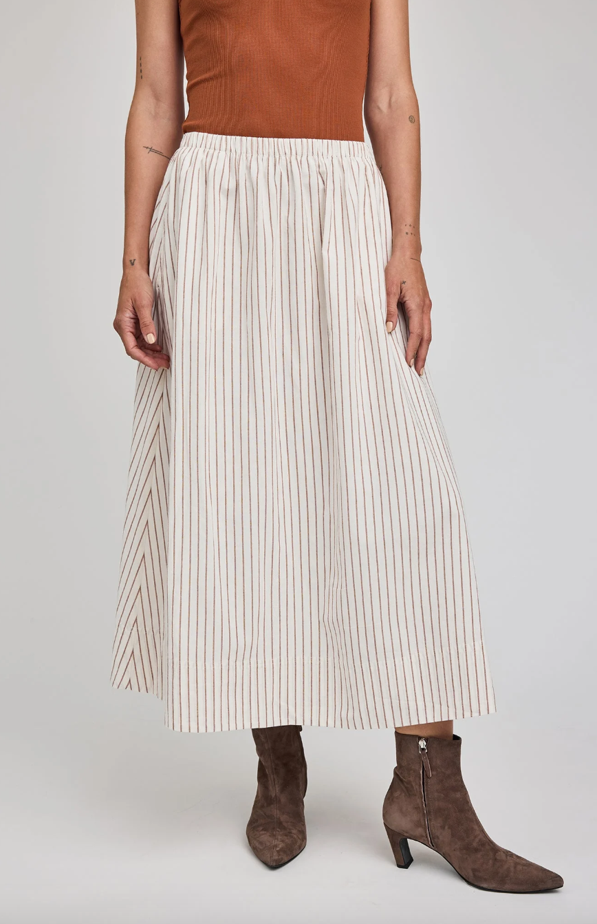 Wilhelmina Skirt - Cream Stripe