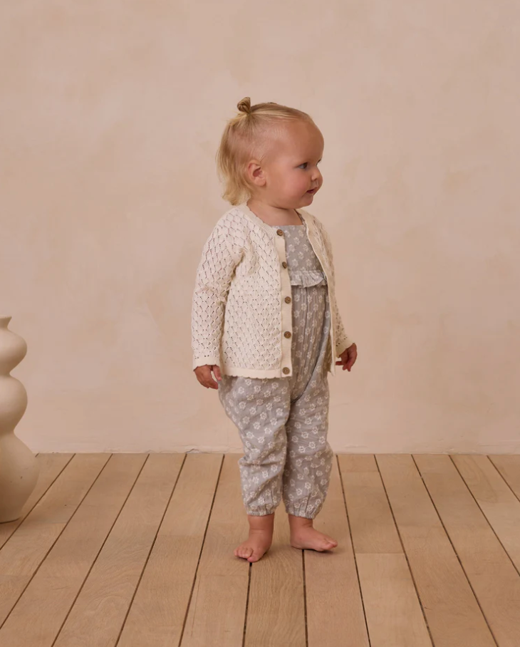 Baby Crochet Cardigan - Ivory