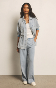 Hunter Knit Denim Pant - Washed Indigo