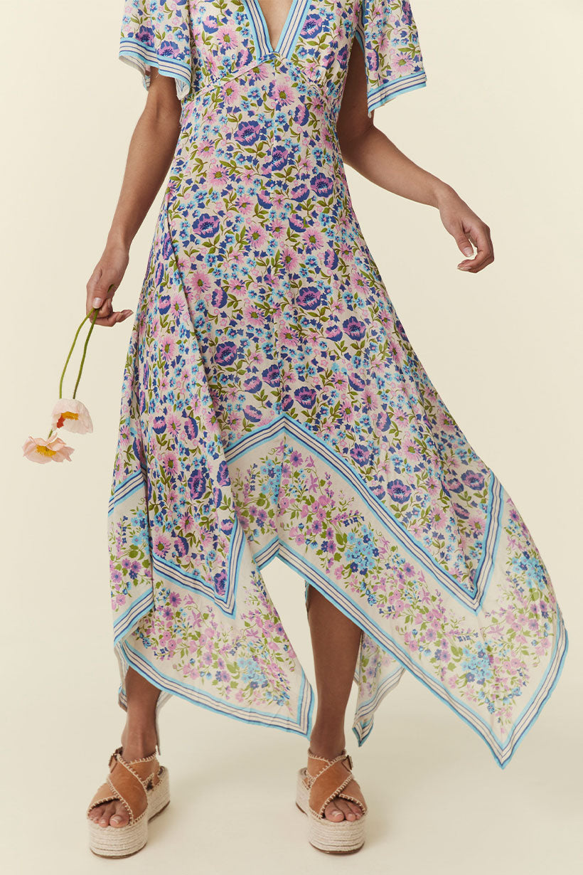 Impala Lily Handkerchief Dress - Iris