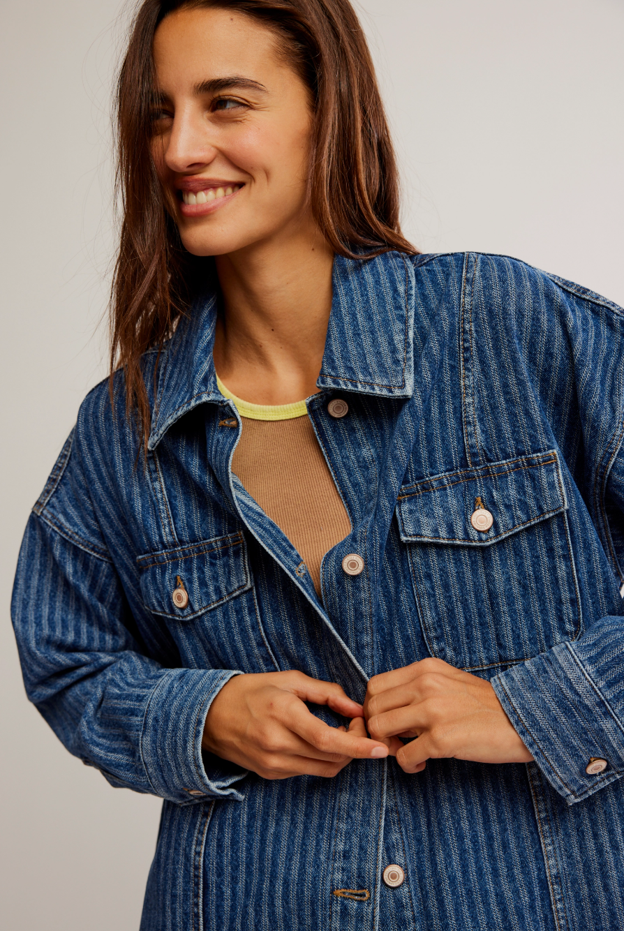Dunes Shirt Jacket - Blue Abyss