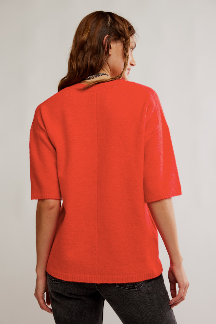 Margot Sweater Tee - Cherry Pop Melange