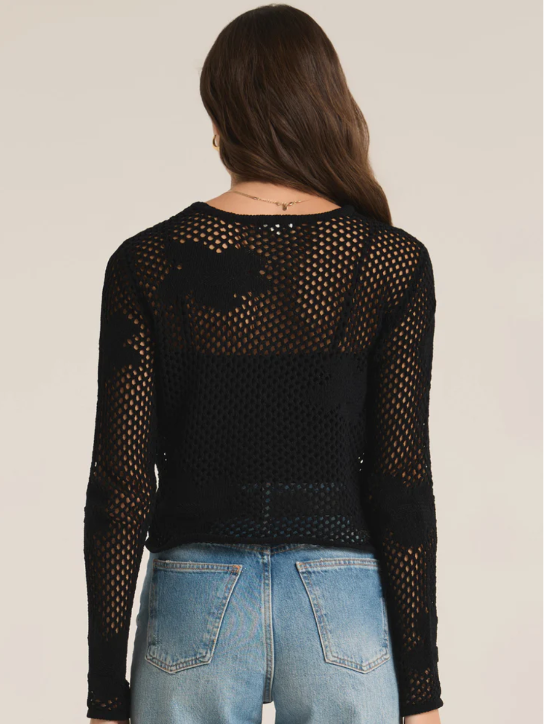 Blossom Floral Sweater - Black