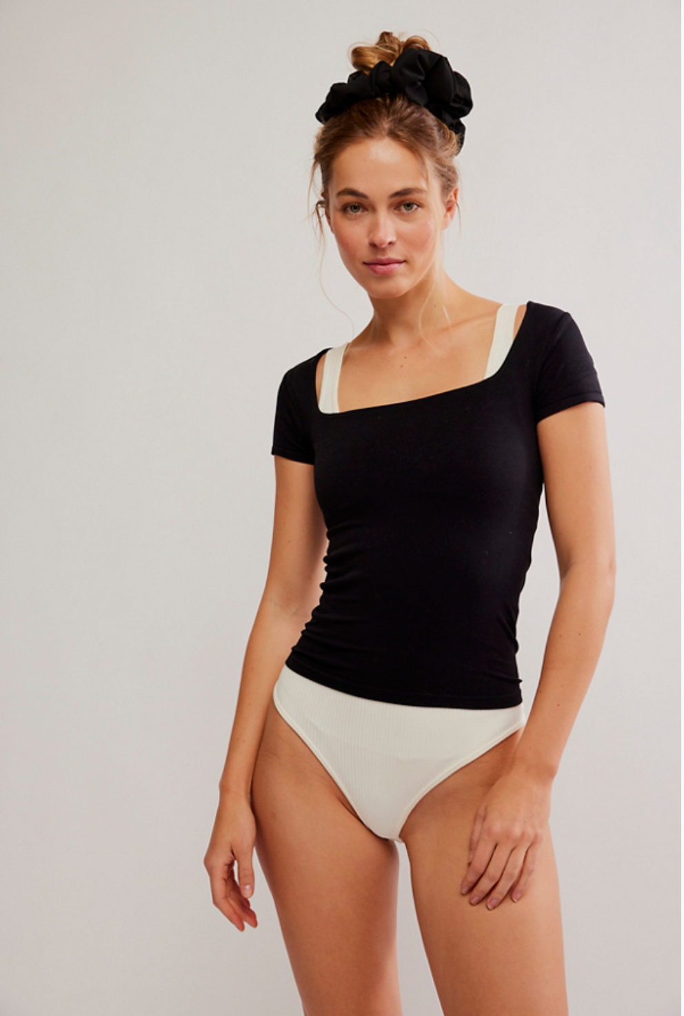 Clean Lines Baby Tee - Black