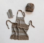 Kids Apron Set - Beige/Grey