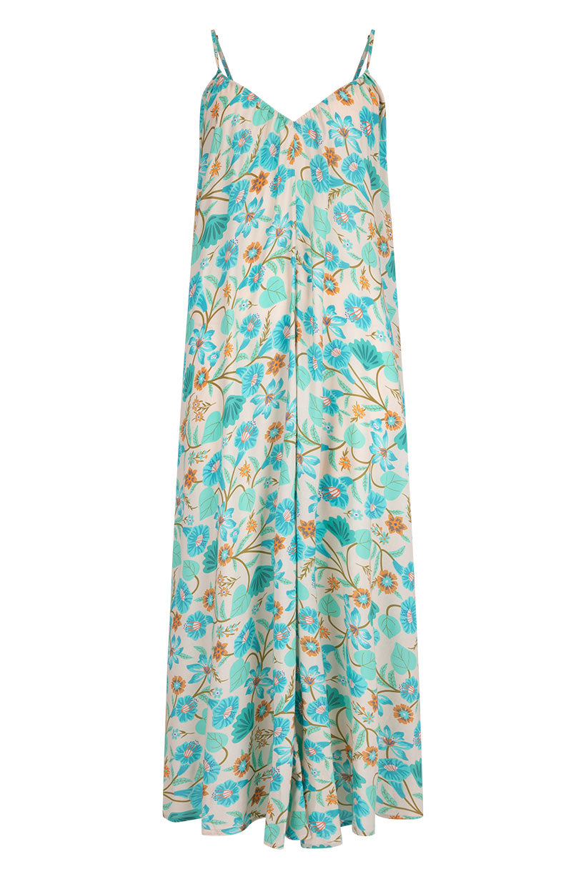 Goldie Strappy Maxi Dress - Lagoon