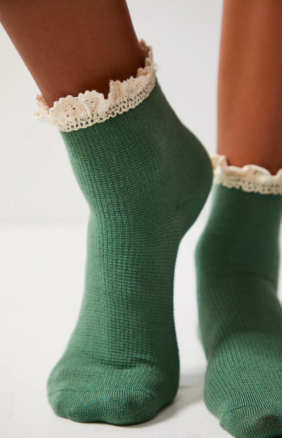 Beloved Waffle Sock - Forest