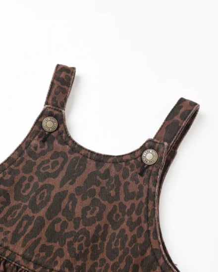 Wide Leg Overall - Leopard