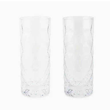 Gem Crystal Highball Tumblers - Set of 2