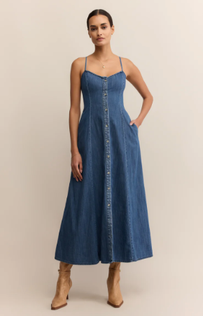 Angel Eyes Denim Midi - Indigo