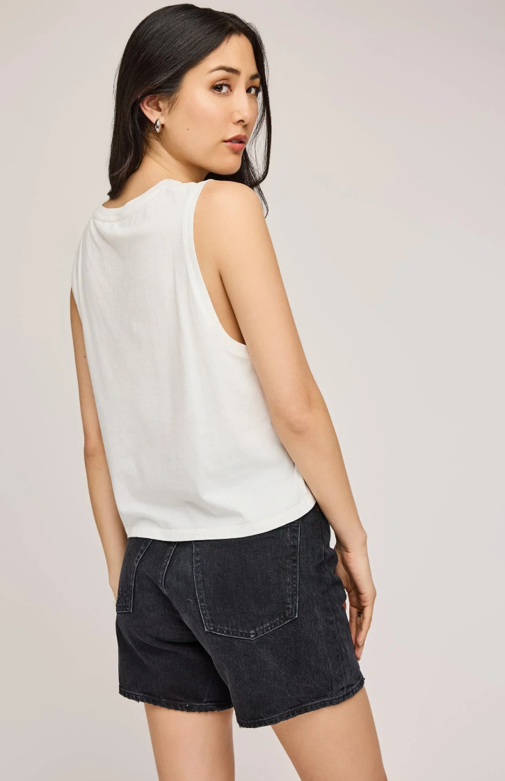 Kate Cotton Tank- White