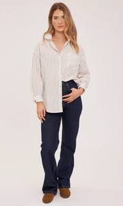 Orlando Poplin - Cream Stripe