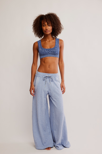 Wait A Minute WideLeg- Soft Chambray