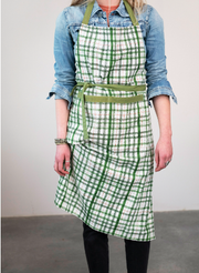 Cotton Apron - Green Plaid