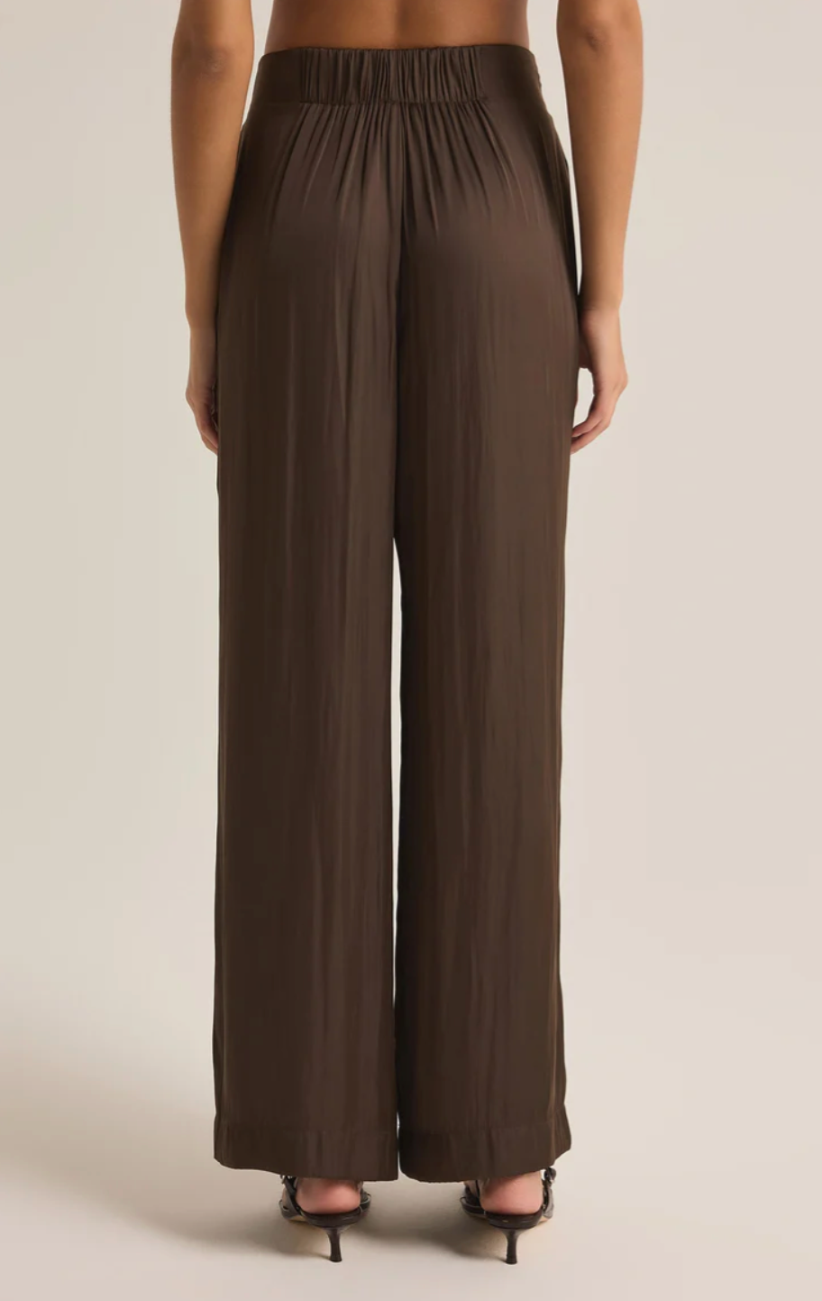 Lisse Wide Leg Pant - Dark Chocolate